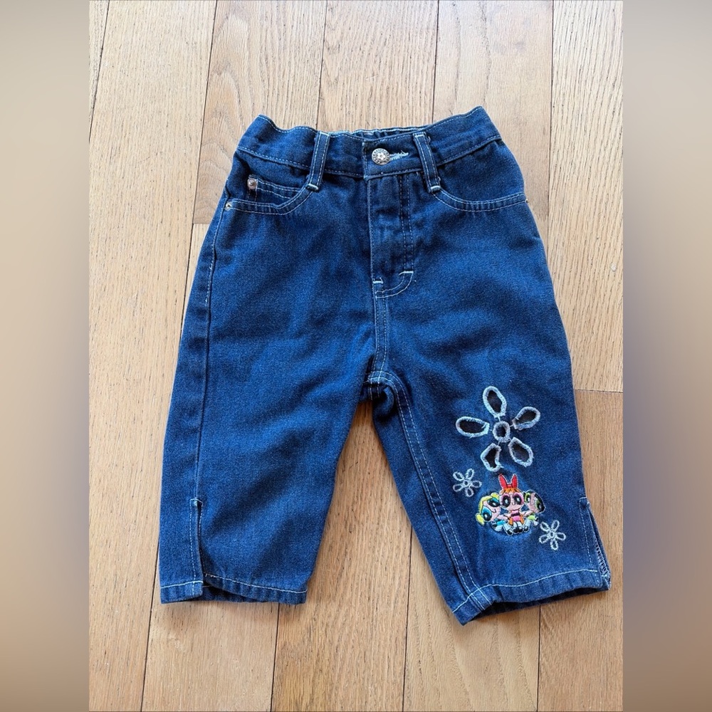 Vintage Cartoon Network The Powerpuff Girls Embroidered jeans Pants Size 5